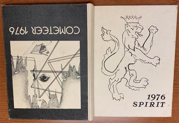 The cover of the 1976 yearbook showing the opposite covers